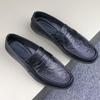 2025 Summer Men's British Style Casual Leather Loafers - Lightweight, Trendy, Slip-On