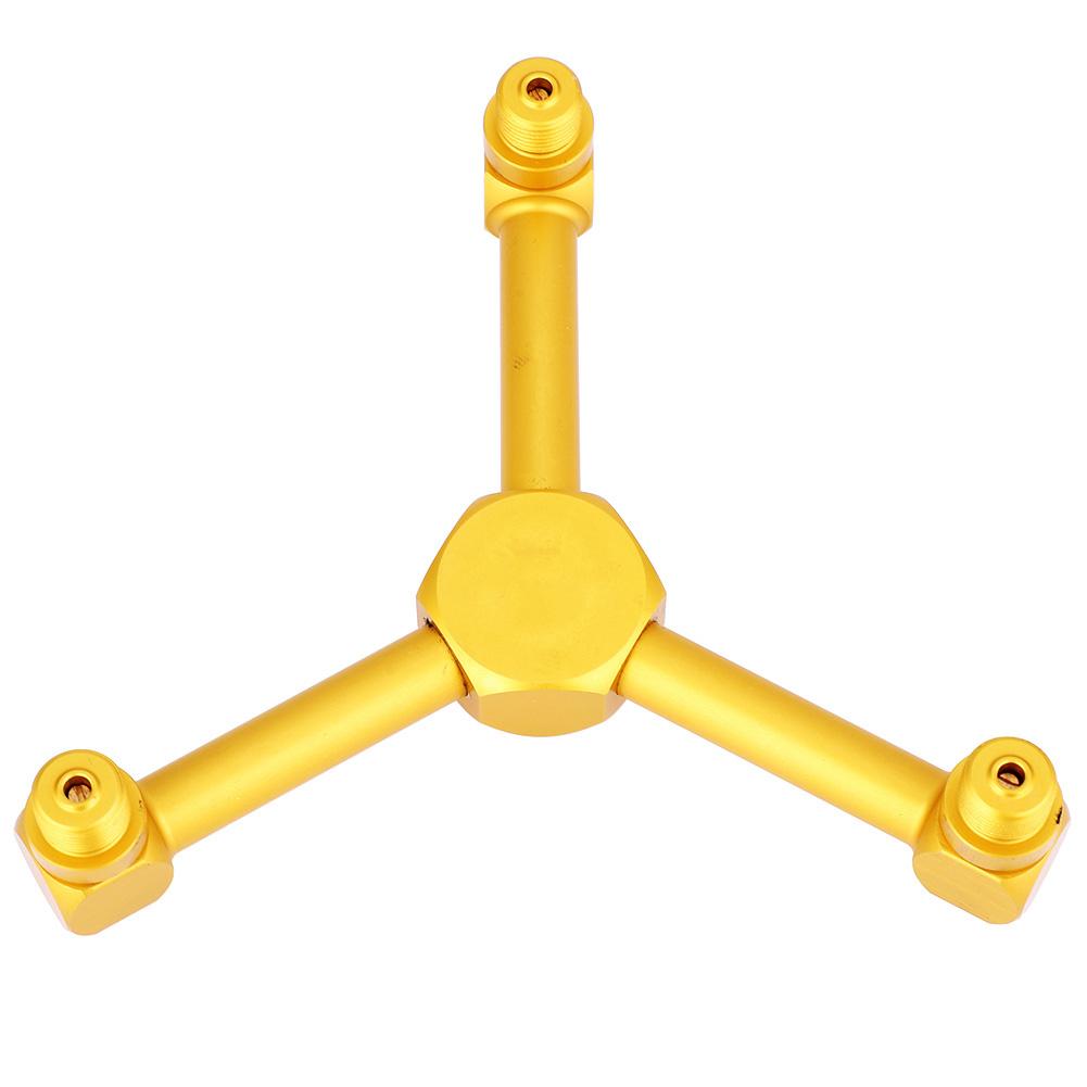 3 in 1 Aluminum Alloy Gas Lantern Splitter Outdoor Camping Stove Gas Cylinder Adapter (Gold)