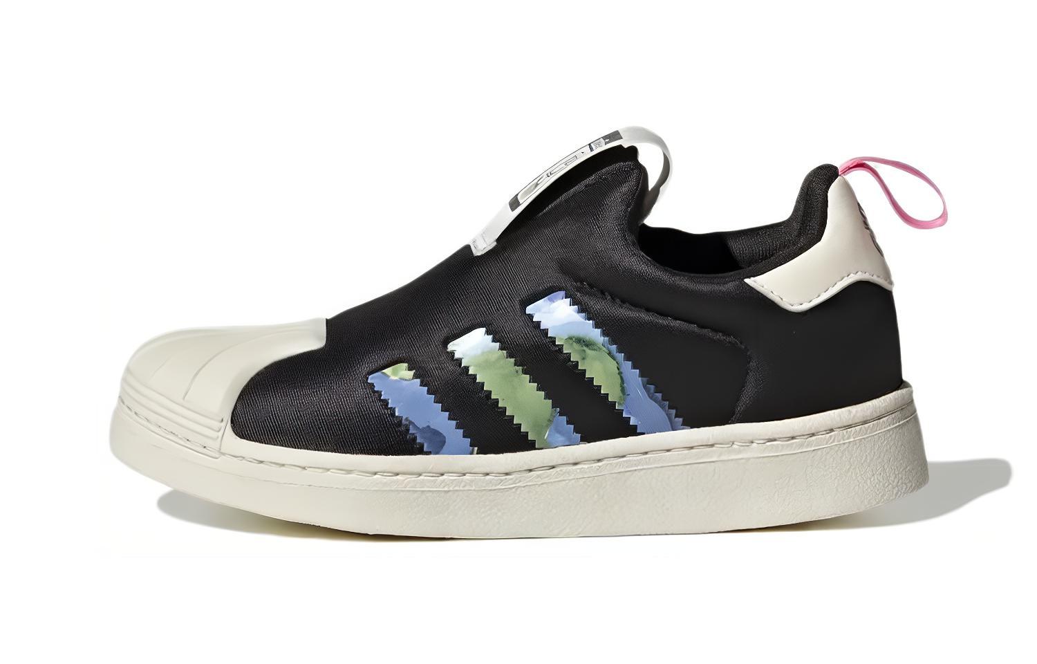 

Adidas Originals SUPERSTAR 360 C Comfortable Abrasion Resistant Low top Kids Skateboarding Shoes Black Blue GY9153 28