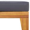 Modular Footstool with Dark Gray Cushion Solid Acacia Wood