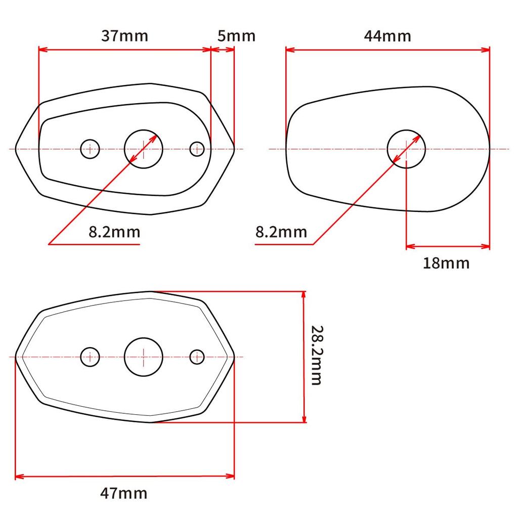DRC For KAWASAKI Flasher holder plate 2 sets left and right 2 turn Dirt Freak DIRTFREAK F5892 model (DRC) NINJA/ZX/Z/VERSYS/KLX...etc (for signals)