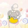 Funny Animal Bag Decoration Pendant Backpack Jewelry Accessories Gift Cartoon Cute Zodiac Keychain Acrylic Pendant Fruit