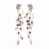Silver Needle Diamond Butterfly Water Drop Tassel Earrings Retro Fresh Sweet Delicate Earrings Light Luxury Premium Earrings Women