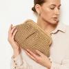 Summer Straw Weaving Crossbody Bag Fashionable Shell Bag Women's Chain Strap Shoulder Bag
