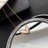 Collares Gold Plated Heart-shaped Pendant Necklace Able Collar Chain Irregular Necklace Women Simple Jewelry