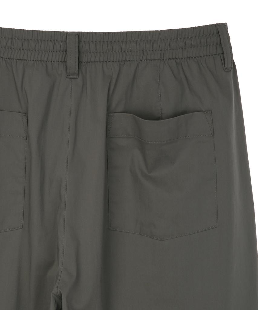 IL CORSO Magic Elastic Wide Pants Grayish Khaki