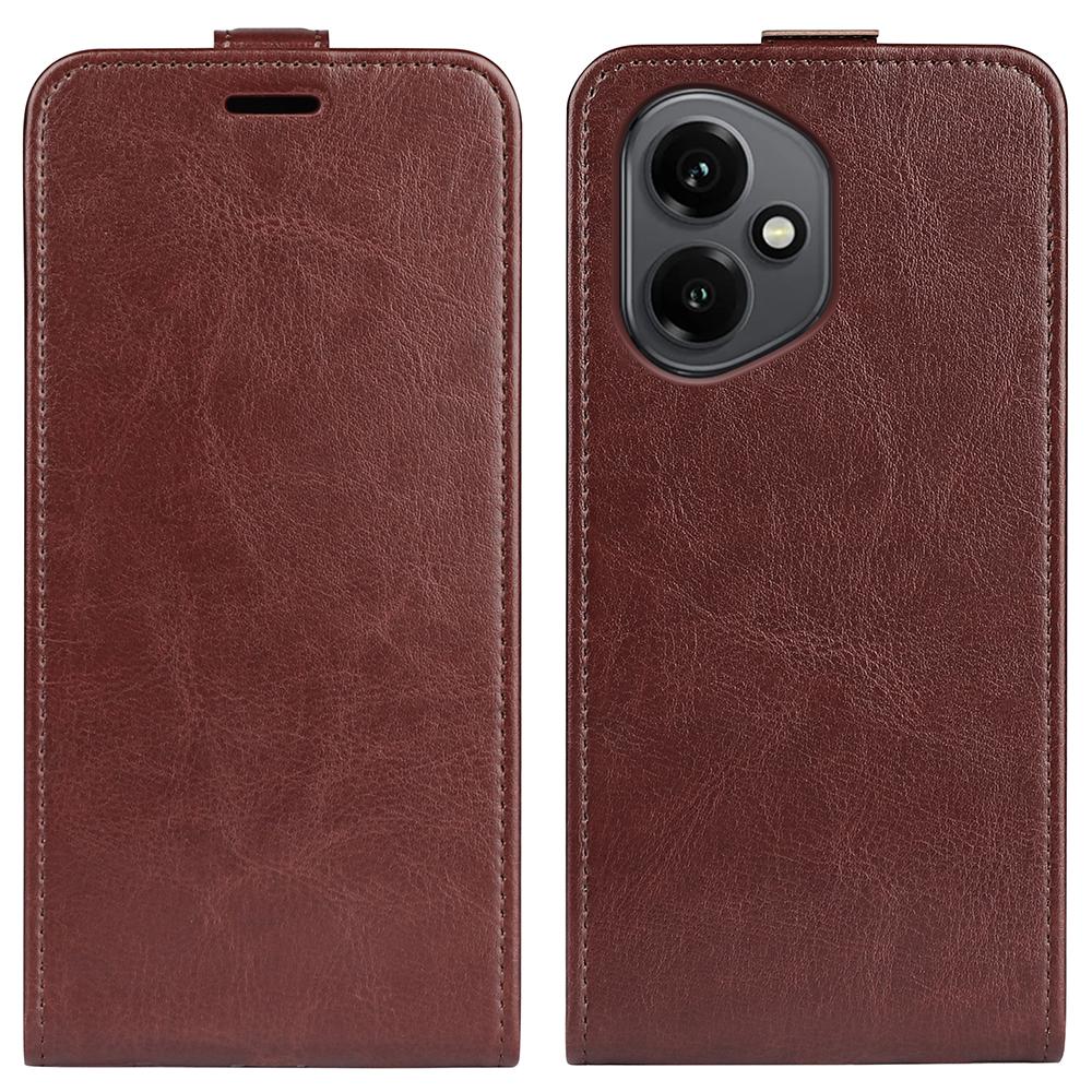 

Для Honor 400 5G (Глобальный) Чехол с отделениями для карт Вертикальный откидной кожаный чехол для телефона Brown