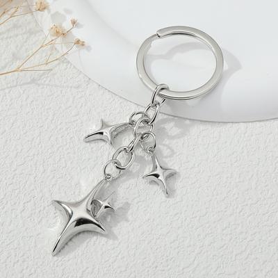 Keychains Star Moon Metal Key Rings For Women Men Friendship Gift Handbag Decoration Handmade Jewelry
