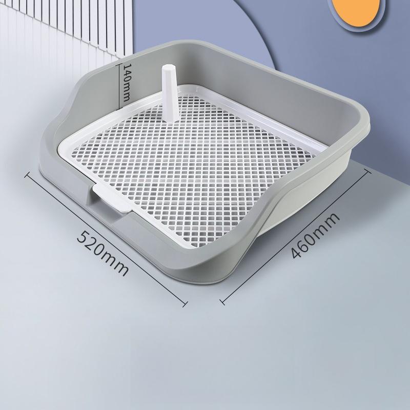 Middle Large Dogs Fenced Toilet Splash Proof Leak Proof Dog Urinal Pet Cleaning Toilet Basin Large Size Pet Litter Box Training Toilet 52*46*14cm