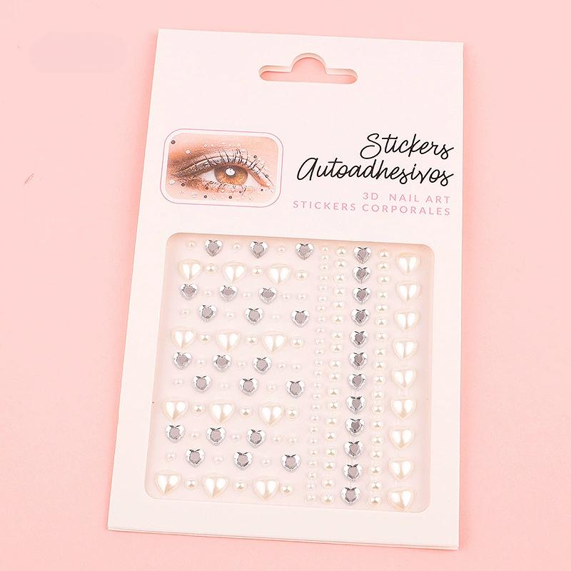Diamond Eyebrow Tattoo Sticker Glitter Eyeliner Eyebrow Makeup Face Eyes Temporary Tattoo Rock Rhinestone 3D Eyeliner Stickers