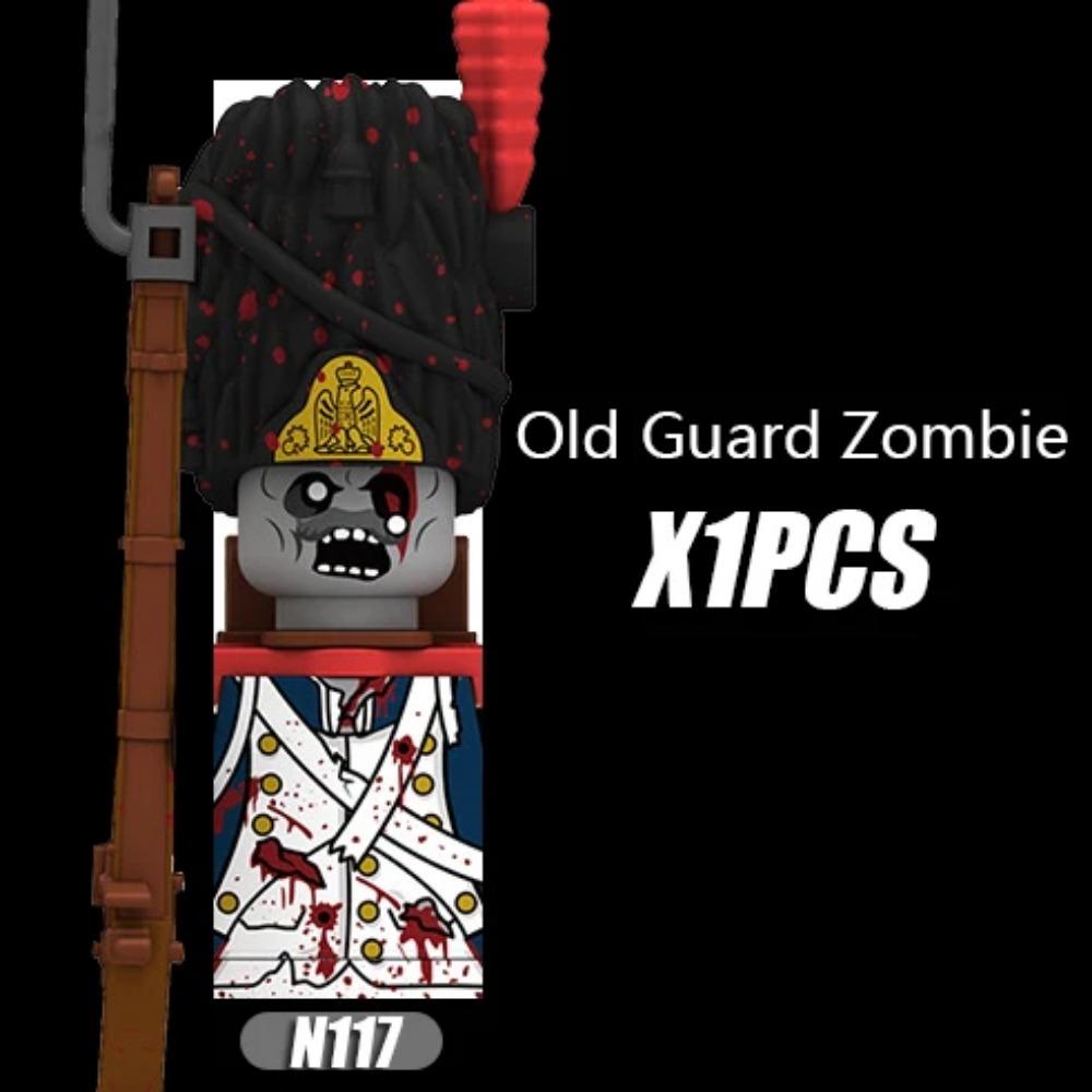 MOC Halloweenské Zombie Figurky Stavební Kostky Dvojitá Hlava Křivý Krk Příslušenství Kostky Hračky Dětský Dárek