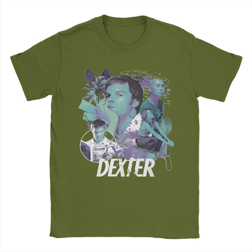 Dexter Morgan Movie Cotton TShirt For Male Summer Crime TV Drama  Retro T Shirts O Neck Tee Shirt Plus Size Hot Sale Clothes