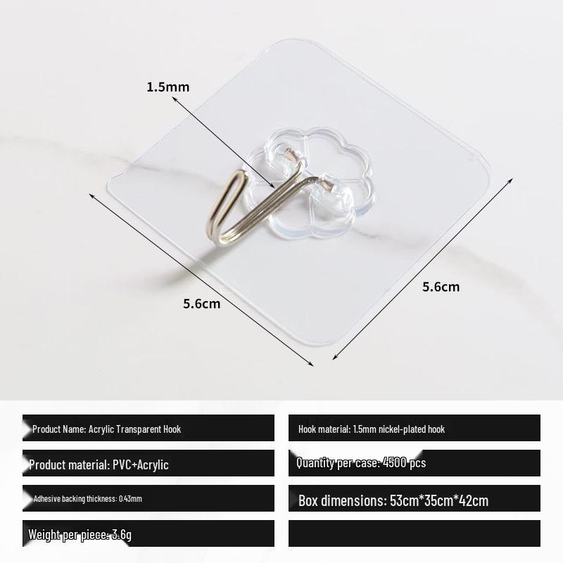 Strong, Punch-Free Adhesive Hook for Kitchen & Photo Frames