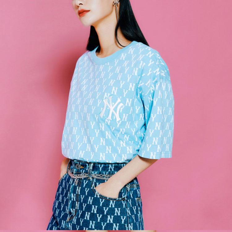 New MLB New York Yankees T Shirts Unisex Blue 3ATSM1023-50BLL