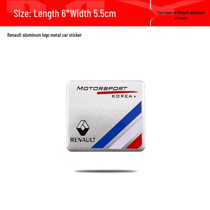 Dekorative Metall-Autosticker & Heckembleme für Renault Koleos, Captur und Fluence