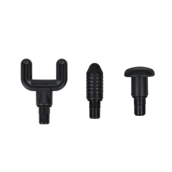 Melissa 16770047 - Pistolet de massage rechargeable - 4 têtes - Noir