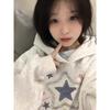 2024 Japansk Kawaii Vintage Hettegensere Y2k Estetisk Stjernetrykk Hettegenser Harajuku Gensere Grunge Streetwear Hettegenser Moletom