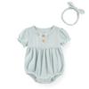 Fashion Sweet Baby Girls Bodysuit +Headband Soft Cute Newborn Girl Clothes