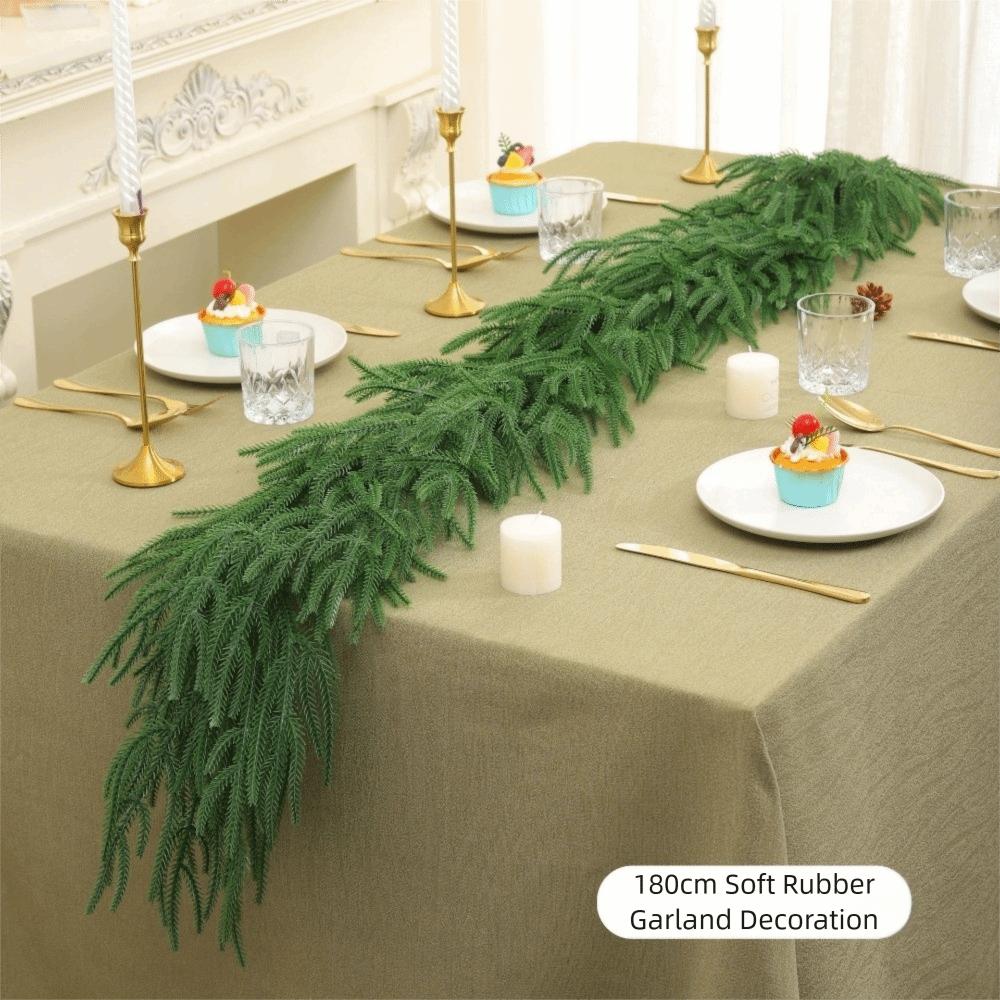 New 180/270cm Simulated Rattan Artificial PE Xmas Table Runner DIY Accessories Norfolk Pine Vine Plants Party Supplies