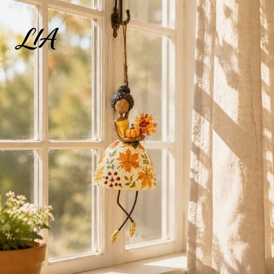 Boho Balcony Decor Dancing Lady Hanging Ornament for Home Decor, Elegant Art Sculpture, Unique Figurine Creative Pendant Indoor Outdoor Window