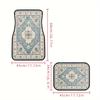 4Pcs Set Of Elegant Ethnic Style Car Mats, Anti Car Floor Protection, Suitable For General Motors - Car Decoration Design gift