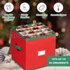 Christmas Ornament Storage Box with Dividers Christmas Storage Containers Xmas Decoration Storage Box Fits 64 Holiday Ornaments