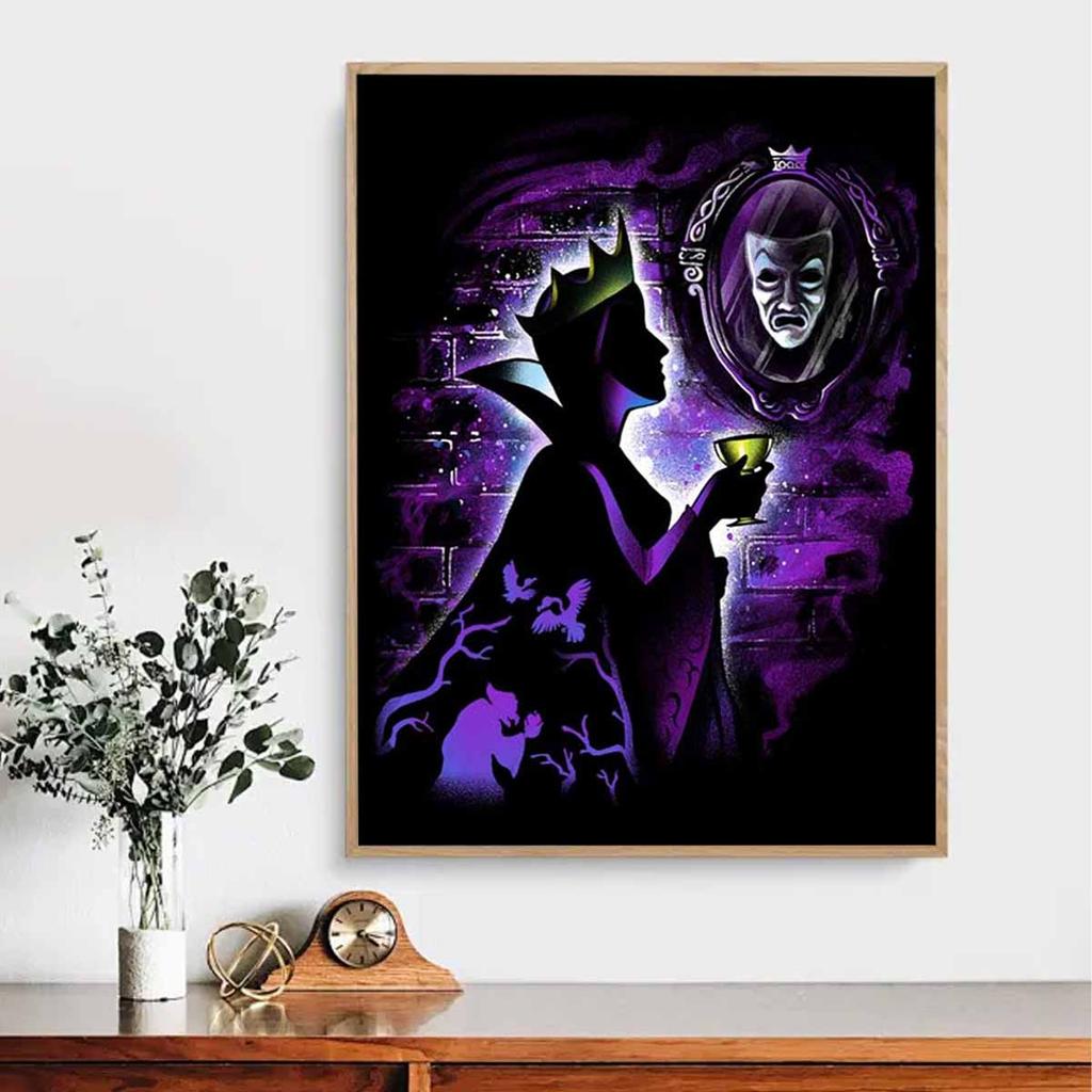 Full Round Diamond Painting The Queen and Her Mirror Art Rhinestone Picture Mosaic DIY 5D Cross Stitch Embroidery Home Decoration