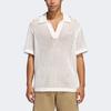 Adidas X Edison Chen Crochet Polo Shirt White Unisex Streetwear JE9594