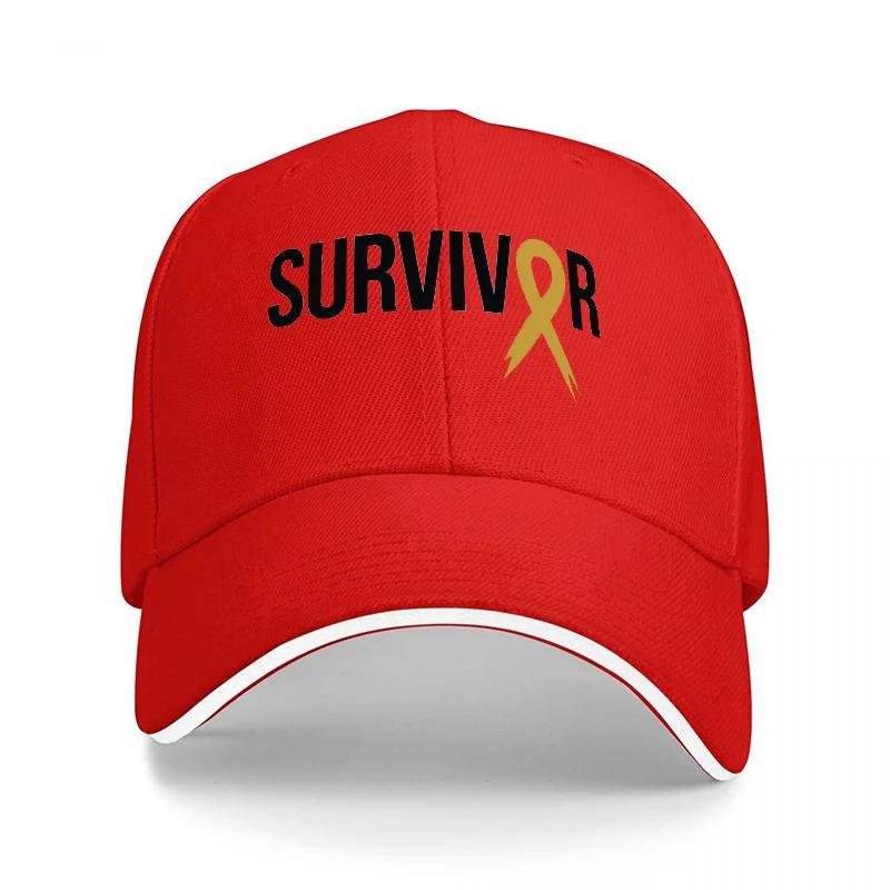 Survivor Yellow Ribbon Baseball Cap Black Adjustable Hat Cancer Awareness Support Symbol Men Women Unisex
