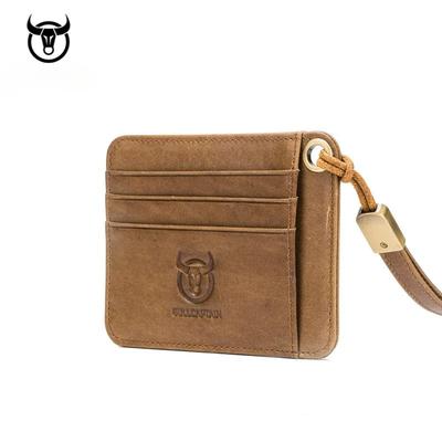Cartera para tarjetas de hombre hecha de 100% piel genuina con múltiples ranuras para tarjetas, tarjetero, portatarjetas de crédito bancarias