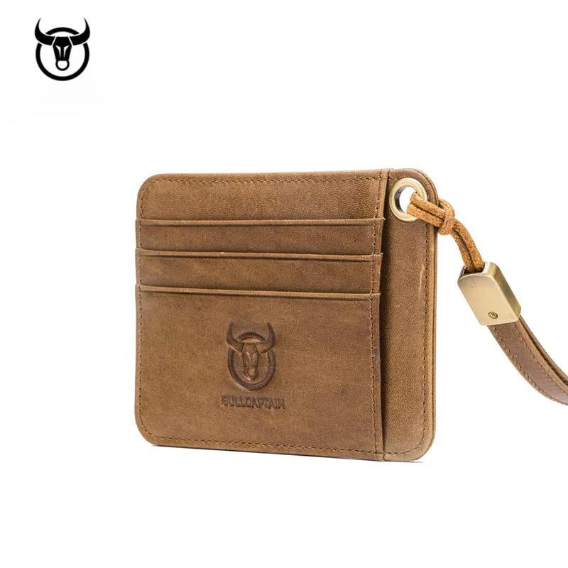 Men's card bag made of 100% genuine leather with multiple card slots, business card holder, bank credit card holder