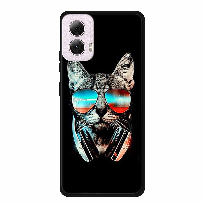 For Moto G Power 2024 Case TPU Animals Soft Silicone Phone Cases For Motorola G Power 2024 5G Wolf Protector Original Back Cover