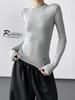 2025 Women's Slim Fit Long Sleeve T-Shirt - Autumn Winter Solid Color Base Layer Top