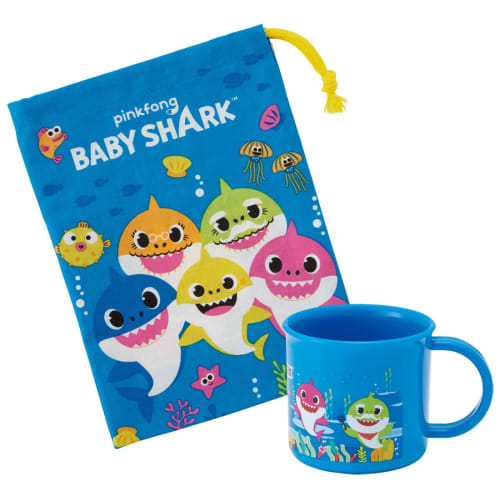Skater Children's Cup Bag 21 X 15cm Made In Japan Baby Shark Boys KB62