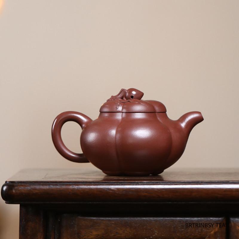 Creative Yixing Purple Clay Teapot Handmade Peach Tea Pot Household Kettle Beauty Tea Infuser Chinese Zisha Tea Set 200ml