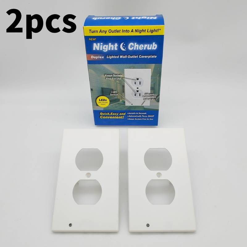 Cover Outlet Wall Socket Plate Sensor Led Night Light Coverplate Tools Plug