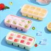 8Grid Silicone Press Ice Cube Trays Square Block Ice Cube Mold for Frozen Food Mini Ice Cream Pastry Box Molds Summer Gadgets1PC