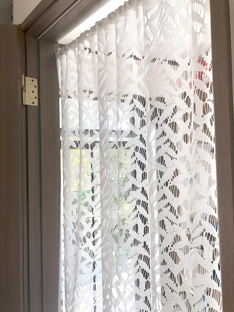 Raumteiler Stoff Spitze Trennwand Langes Paneel Nordisch Stilvoll Wand Verstellbar Botanisches Blättermuster Vorhänge, Vorhänge, Vorhänge, Stil, Dekor,