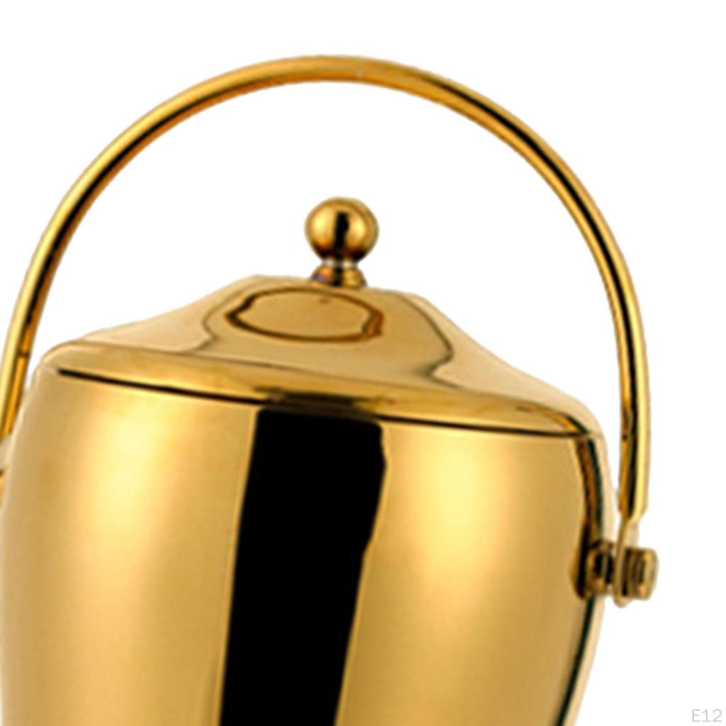 Doppelwandiger Eiswürfelbehälter Isolierte Edelstahlbehälter Metall Getränke-Wanne für Zuhause