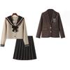 Sailor Long Sleeve Sailor Large JK Authentic School High School Junior High School Girls Cute School [Harsever] Uniform, Uniform, Size, 3-Piece Set,