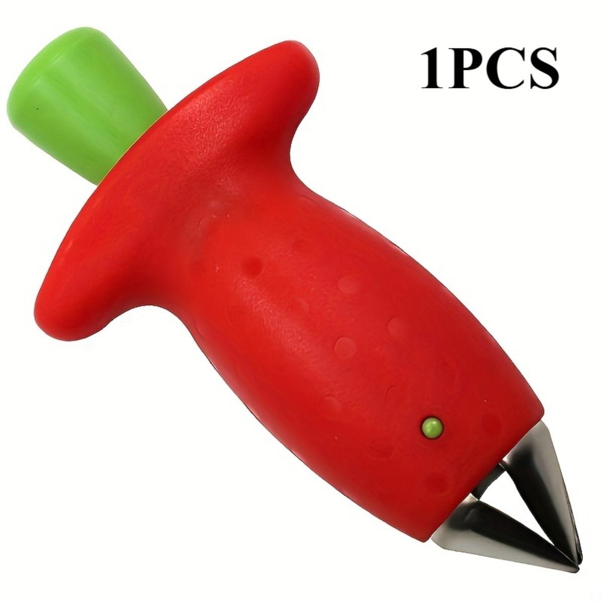 

Easy To Use Stainless Steel Strawberry Corer for Easy Stem Removal in The Kitchen 1PCS червоний