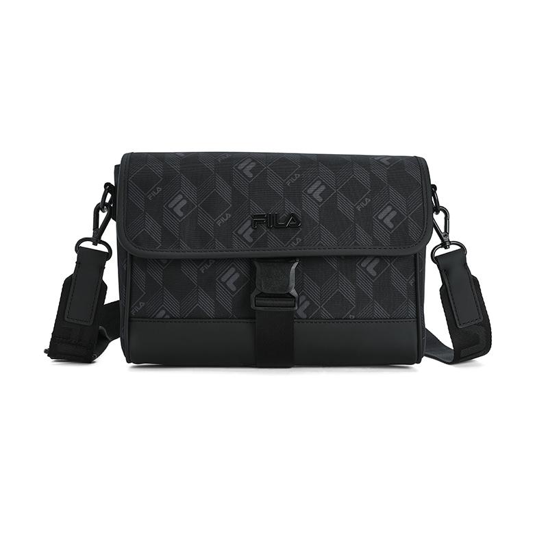 New FILA Fabric Crossbody Bag Men's Black Gray F13M528104FZA
