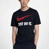 Nike Sportswear Swoosh Short Sleeve T-Shirt Men Tops Black BQ0593-010