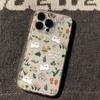 Ins Wind Floral Little White Dog iPhone14plus Mobile Phone Case Is Suitable for Apple 15 Transparent 16promax Soft 12.