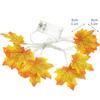1.5M 10LED Lighted Fall   Maple Leaves Garland Halloween Decoration