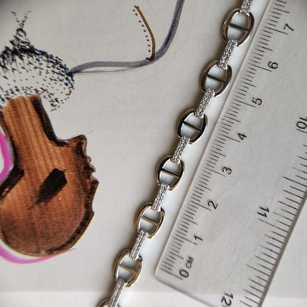 Silver Bracelet with Cubic Zirconia, Product Weight 7.93 G (2182801)