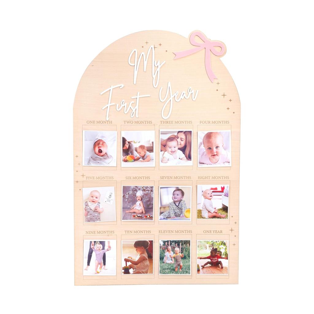 Custom Photo Frame Wooden Photo Show Growth Anniversary Month Plaque