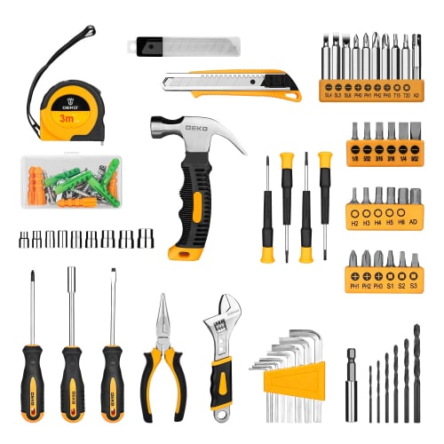 126-Piece Tool Set with 8V Electric Drill, DIY Tool Set, Drill, Power Tool Set, Household Tool Set, Furniture Assembly, Home Maintenance, Carpentry To