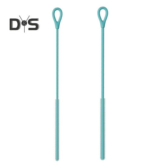 2ks silikonové kartáče na čištění brček, sada, hloubkové čištění, výkonný kartáč na odstraňování skvrn od mléčného čaje v potravinářské kvalitě, protiskluzová rukojeť, nástroj na čištění brček