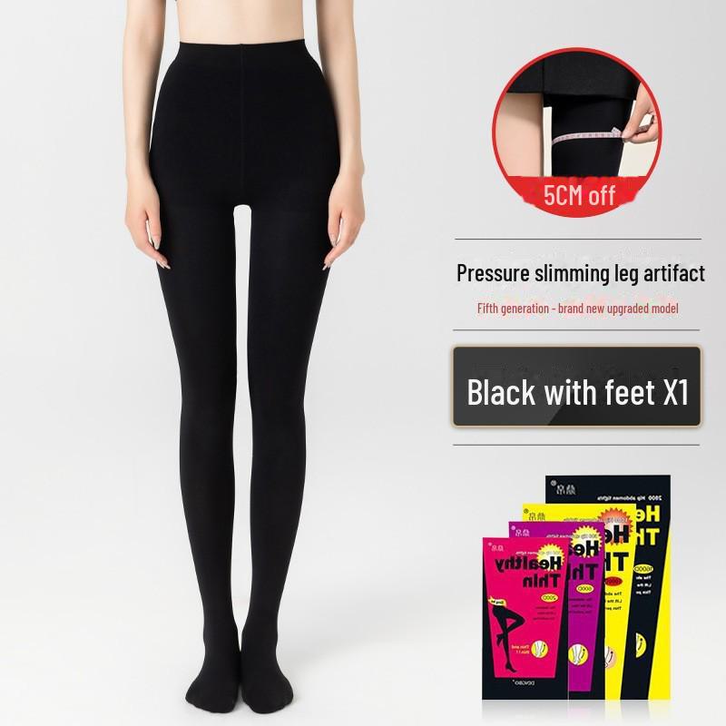 Beibige Women's Black Cotton Leggings - Winter-Ready, Bare Leg Effect, Thick Pantyhose